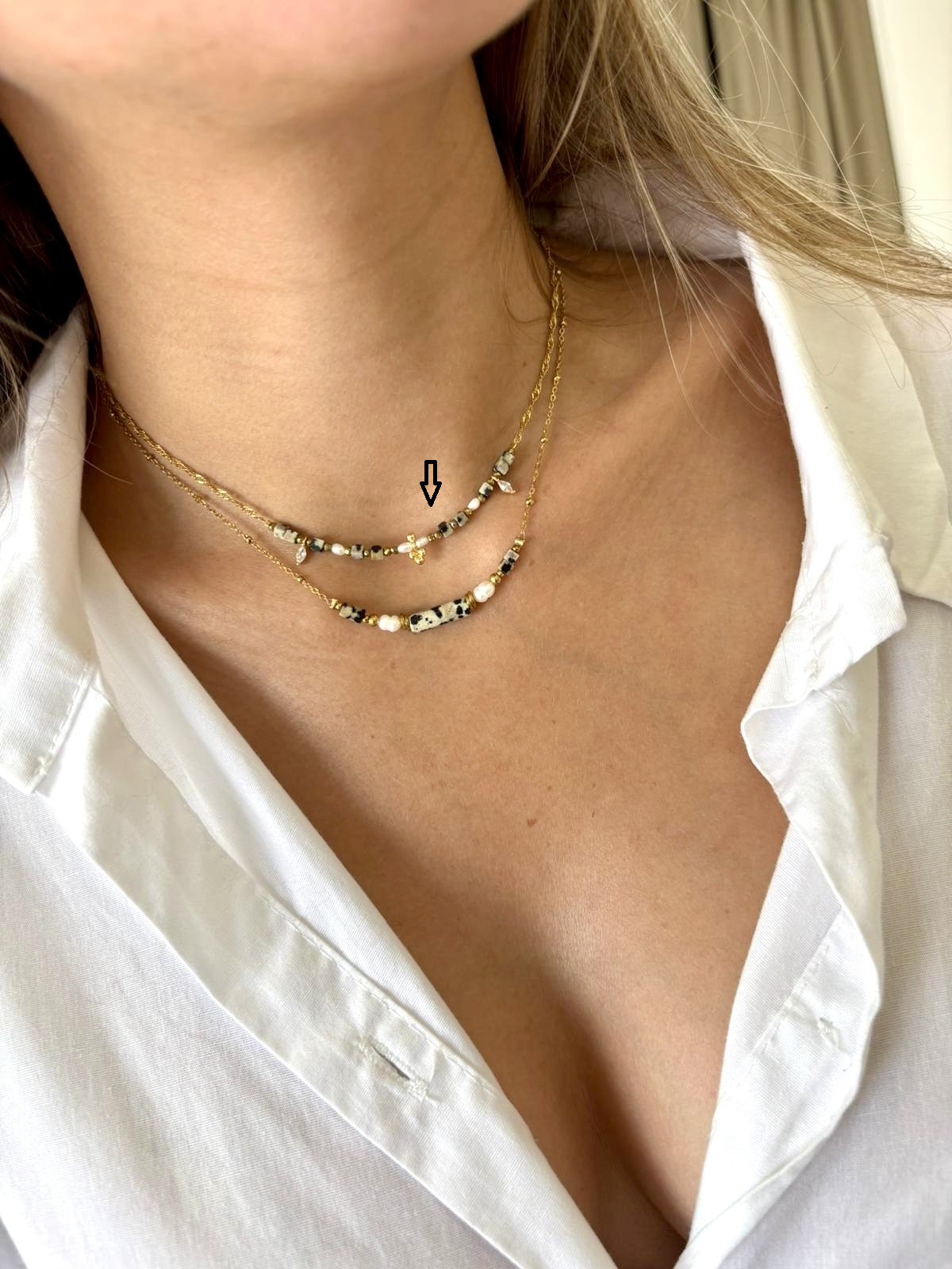 collier-leopard-nacre-doree Collier léopard en acier inoxydable perle nacre doré Canaille Bijoux